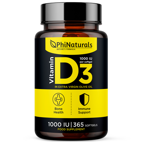 Vitamin D3 1000 IU (360 Softgels) – Phinaturals UK